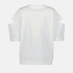 Tシャツ オーバーサイズ スプリット T シャツ Alexander McQueen 白 女性