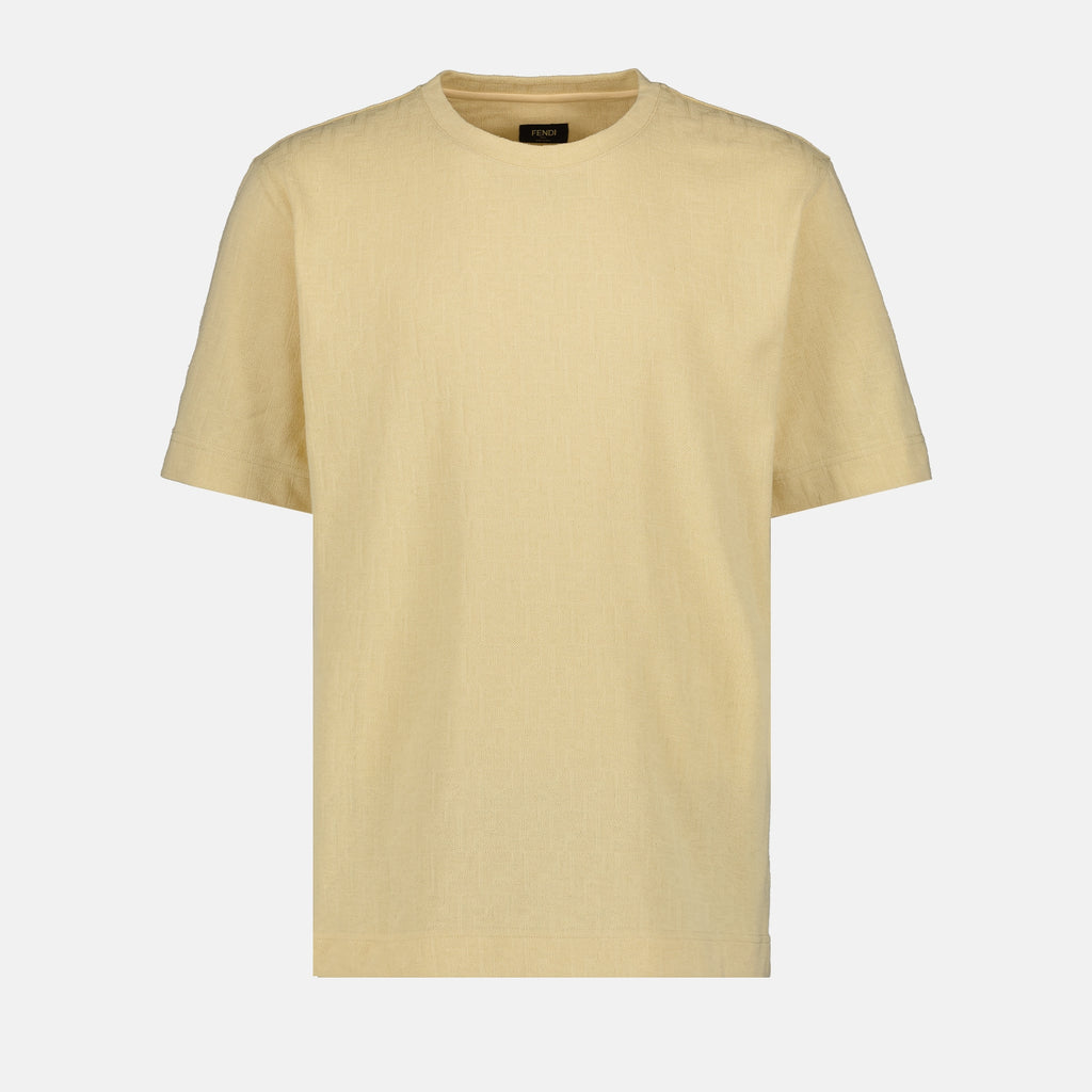T-shirts T-shirt FF Fendi Beige Homme