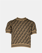 의류 T-shirt FF Marron Fendi 갈색 남아(3세 이상)