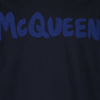 Tシャツ グラフィティ T シャツ Alexander McQueen 青 男