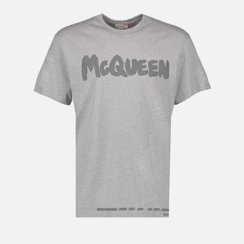 T-Shirts T-shirt Graffiti Alexander McQueen Grau Homme