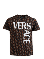 의류 T-shirt Greca à logo Versace 갈색 어린이들
