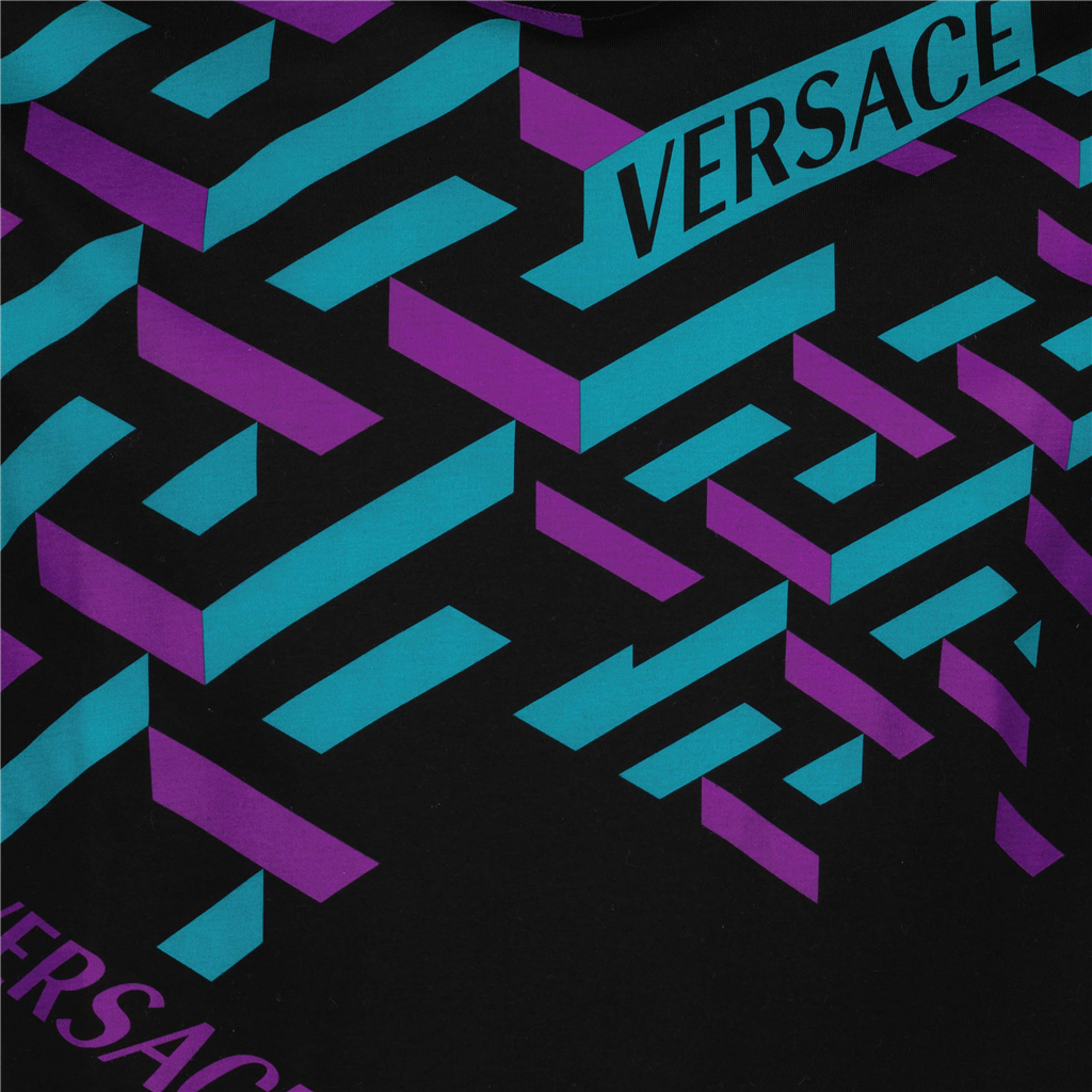 Camisetas T-shirt Greca Versace Preto Homme