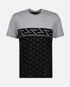 T-shirts T-shirt Greca Versace Gris Homme
