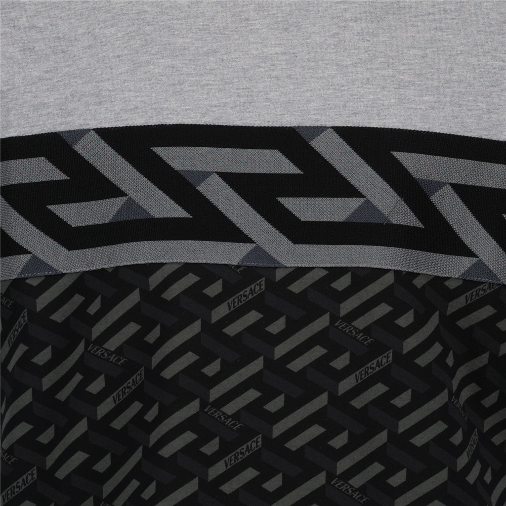 T-shirts T-shirt Greca Versace Gris Homme