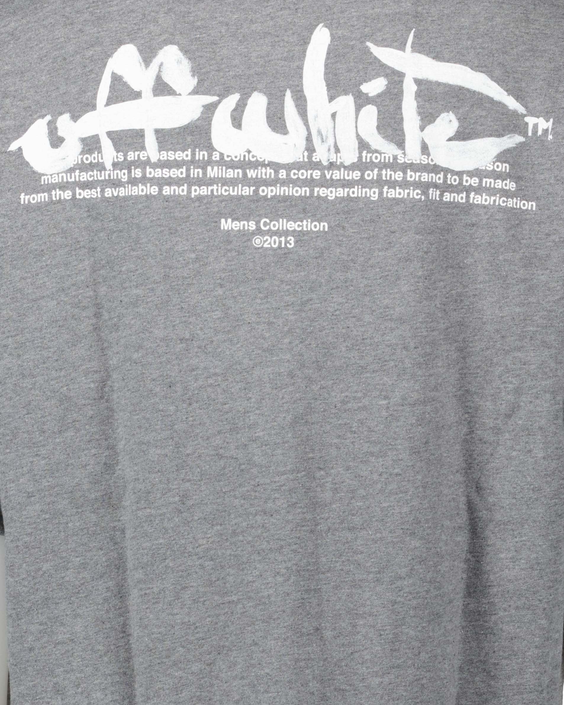 티셔츠 T-shirt Paint Script Off-White 회색 Homme