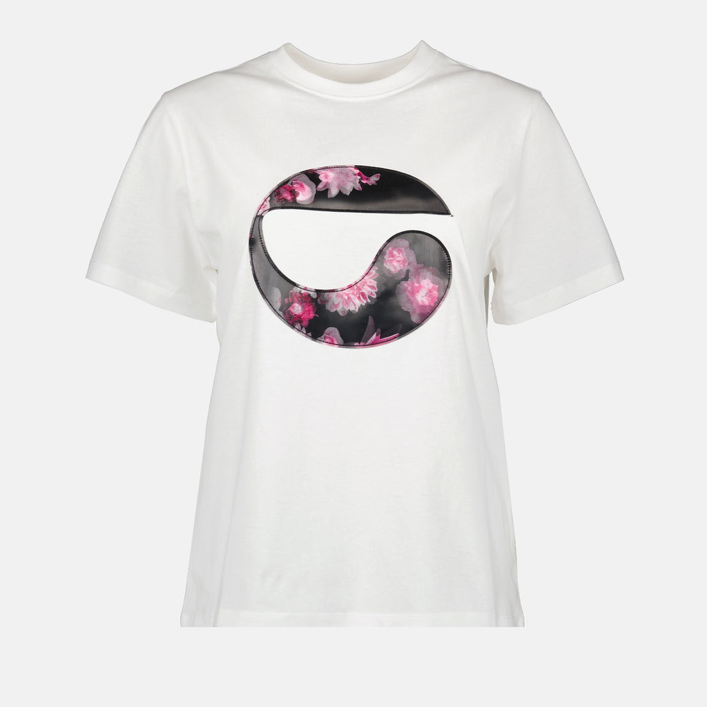 Camisetas T-shirt holographique Boxy Coperni Branco Femme