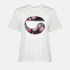 Camisetas T-shirt holographique Boxy Coperni Branco Femme