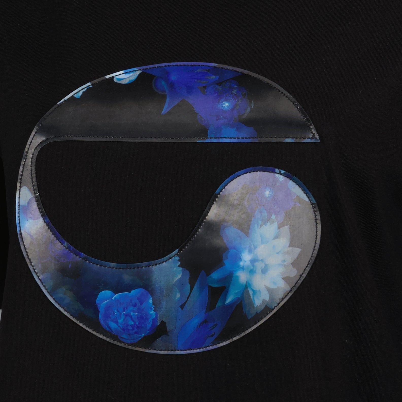 T-Shirts Holographisches Boxy-T-Shirt Coperni Schwarz Femme