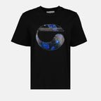 T-Shirts Holographisches Boxy-T-Shirt Coperni Schwarz Femme