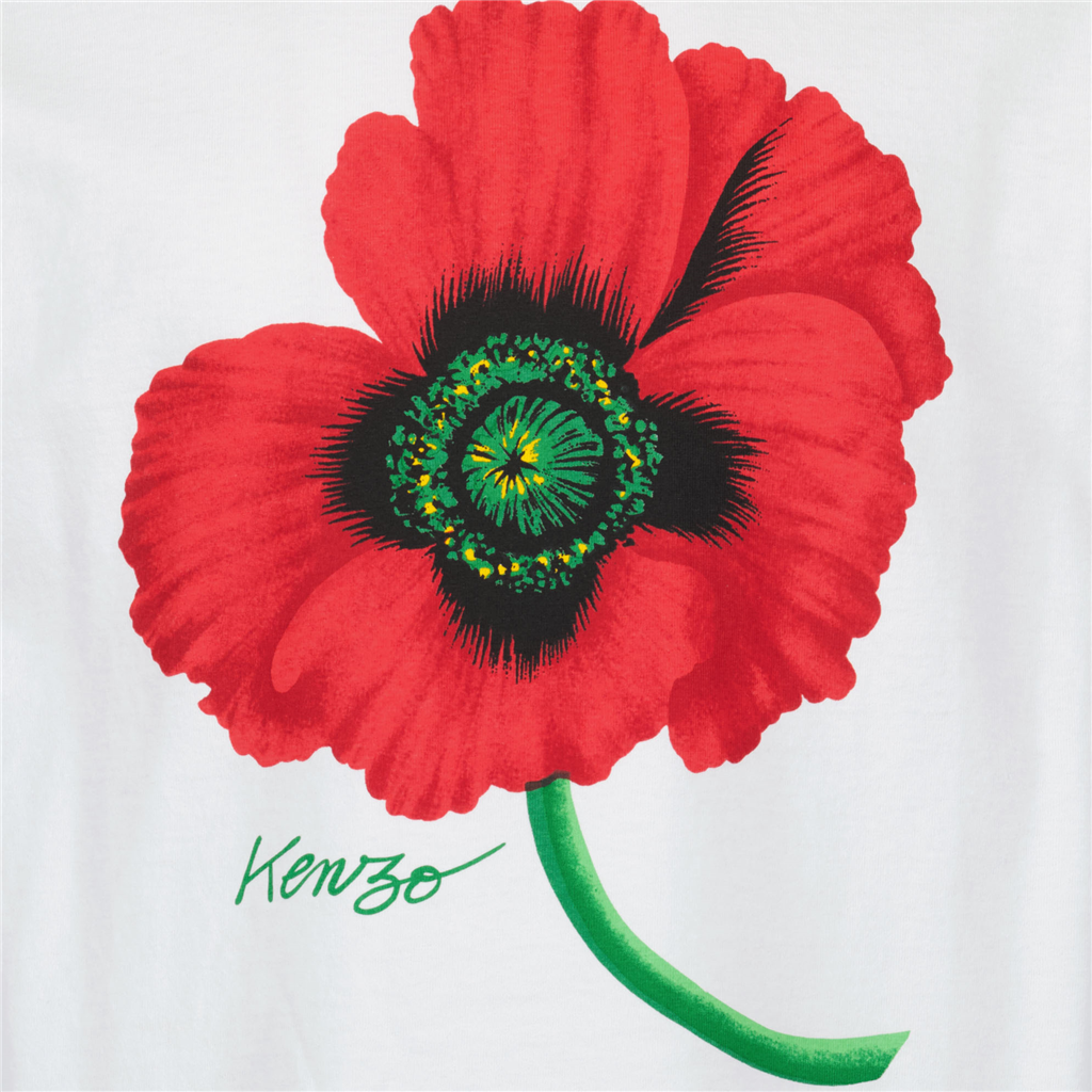 T-shirts T-shirt Kenzo Poppy Kenzo Blanc Homme