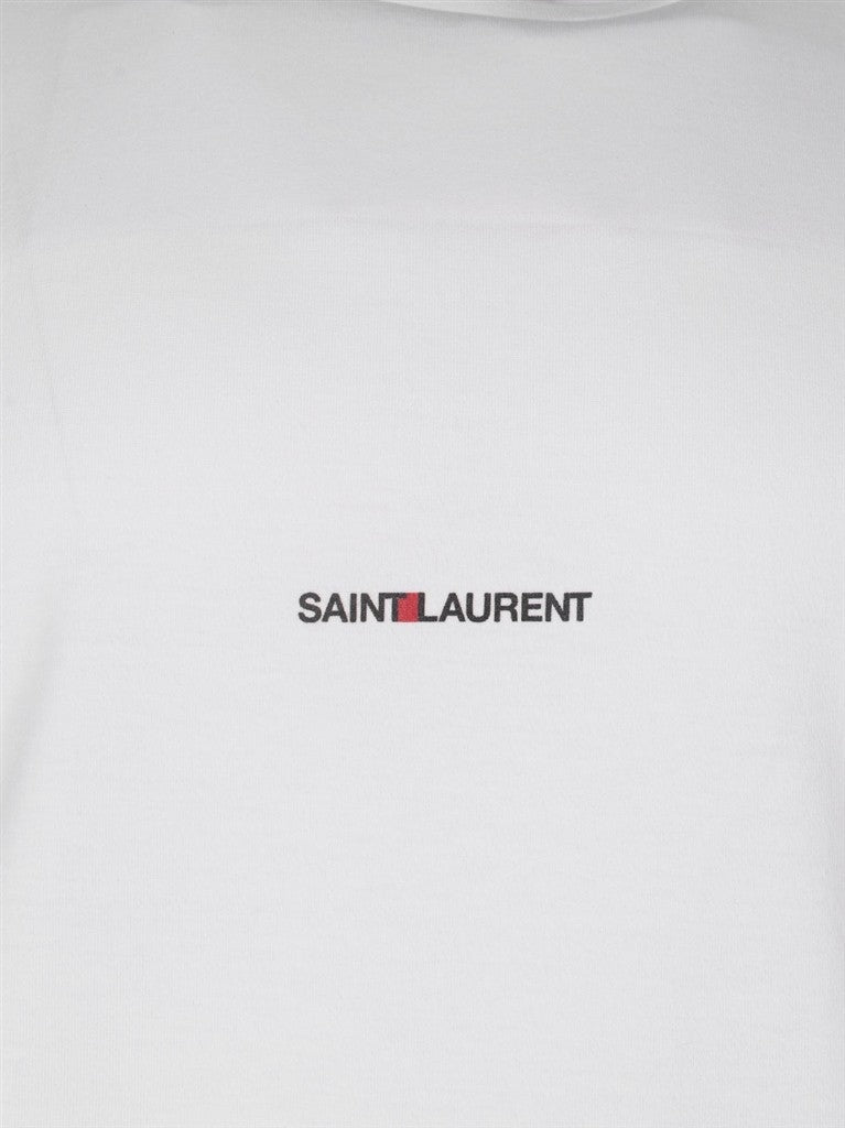 Camisetas T-shirt logo Saint Laurent Branco Homme