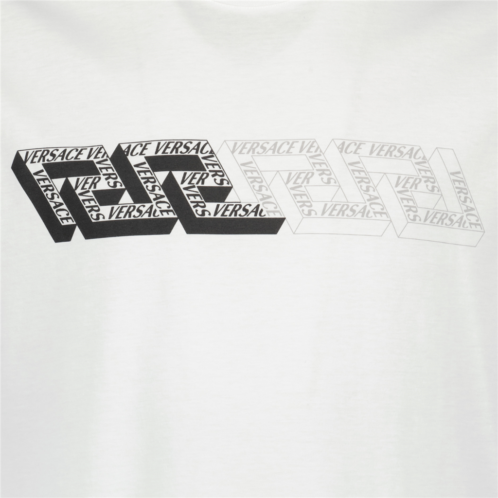 Camisetas T-shirt logo Greca Versace Branco Homme