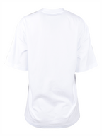 Felpe T-shirt logo lamé MSGM Bianco Femme