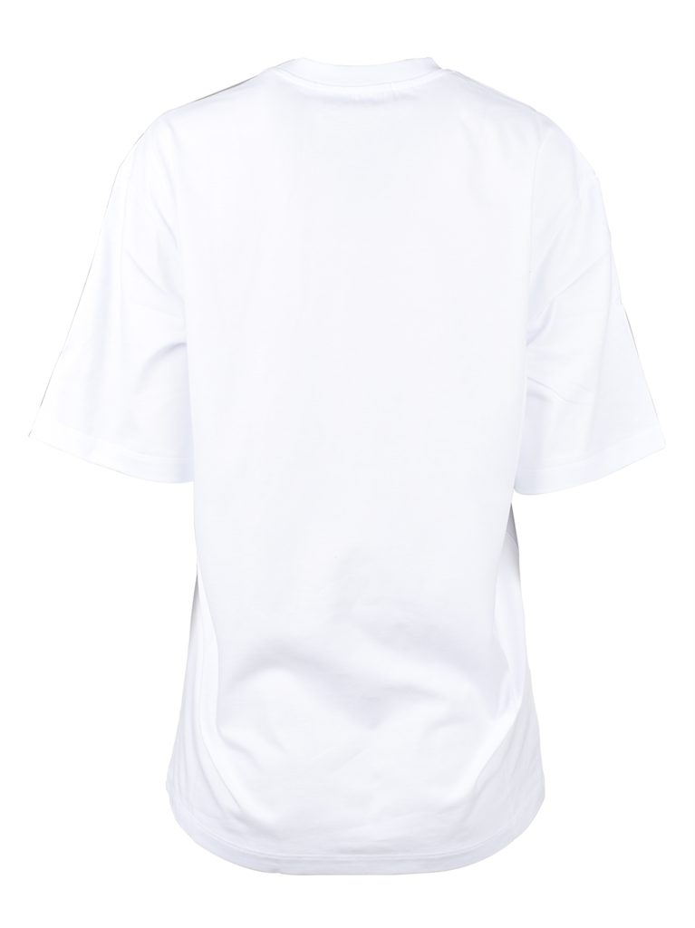 Felpe T-shirt logo lamé MSGM Bianco Femme
