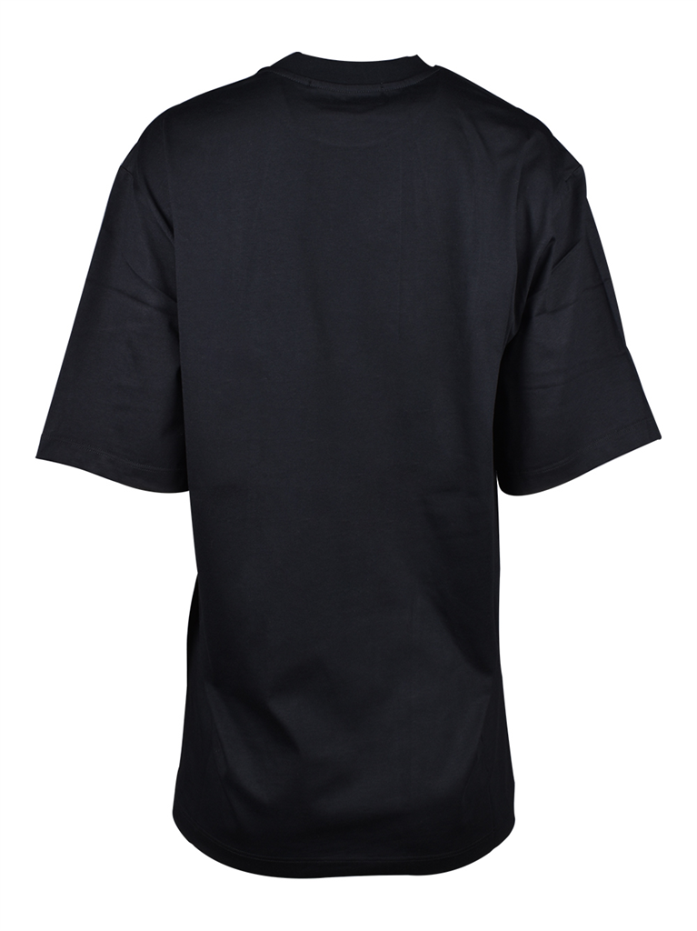 Sudaderas T-shirt logo lamé MSGM Negro Femme