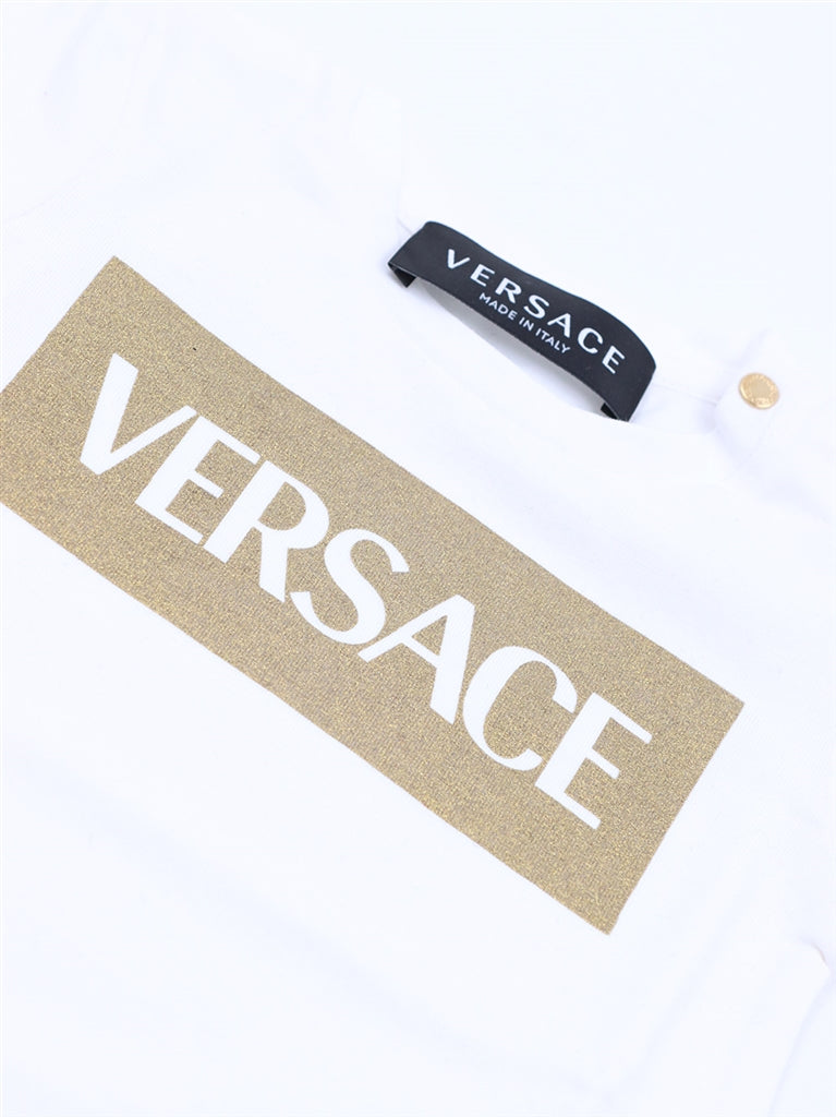 Vêtements T-shirt manches longues imprimé Versace Blanc Enfants