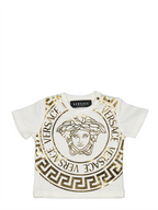 Bekleidung T-shirt Medusa en lamé Versace Weiß Kinder