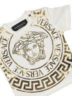 Bekleidung T-shirt Medusa en lamé Versace Weiß Kinder