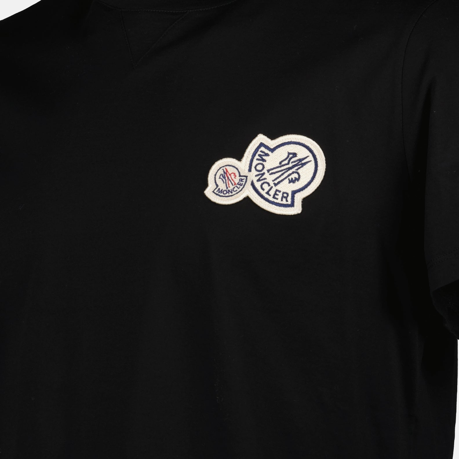티셔츠 T-shirt à logo double Moncler 검은색 Homme