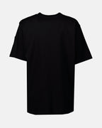 T-Shirts Metallisches Logo T-Shirt Moncler Schwarz Damen