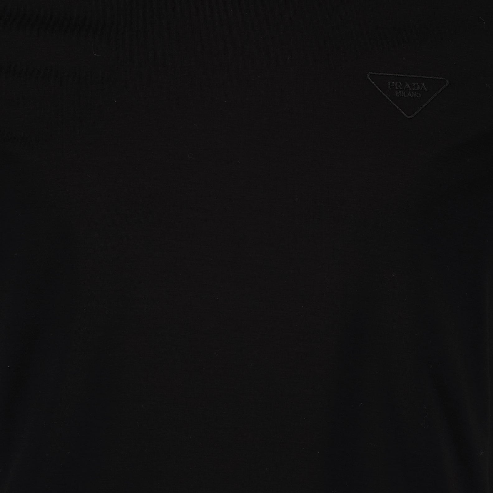 Camisetas T-shirt à logo triangle Prada Negro Homme