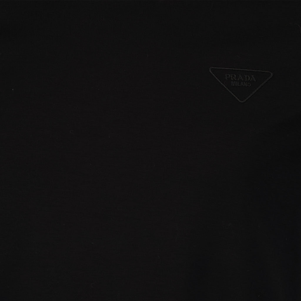 Camisetas T-shirt à logo triangle Prada Negro Homme