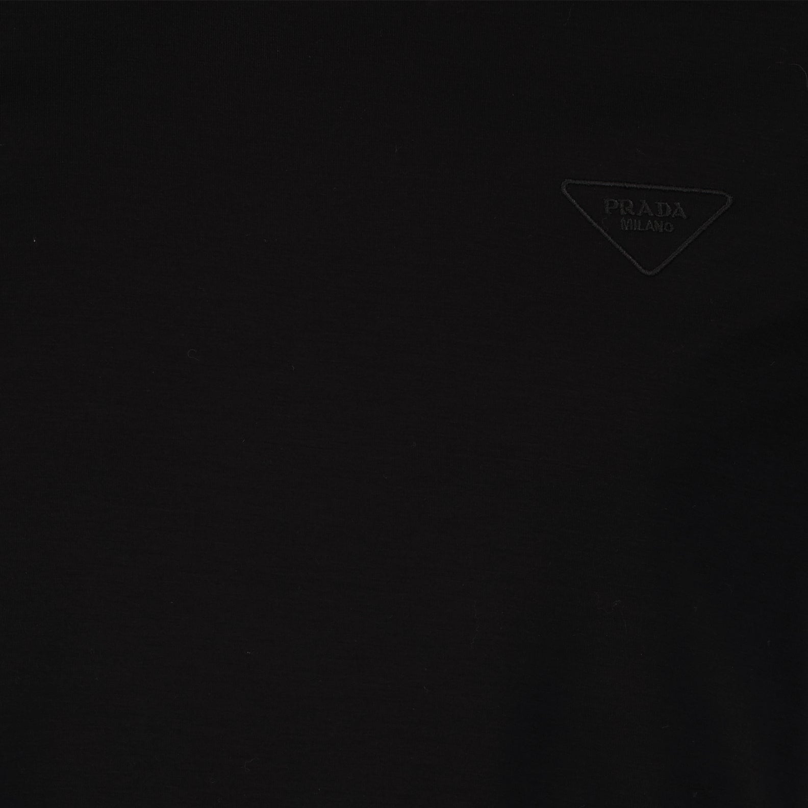 Camisetas T-shirt à logo triangle Prada Negro Homme