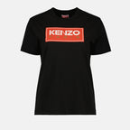 T-Shirts T-shirt à logo Kenzo Schwarz Femme