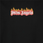 Camisetas T-shirt Burning logo Palm Angels Negro Homme