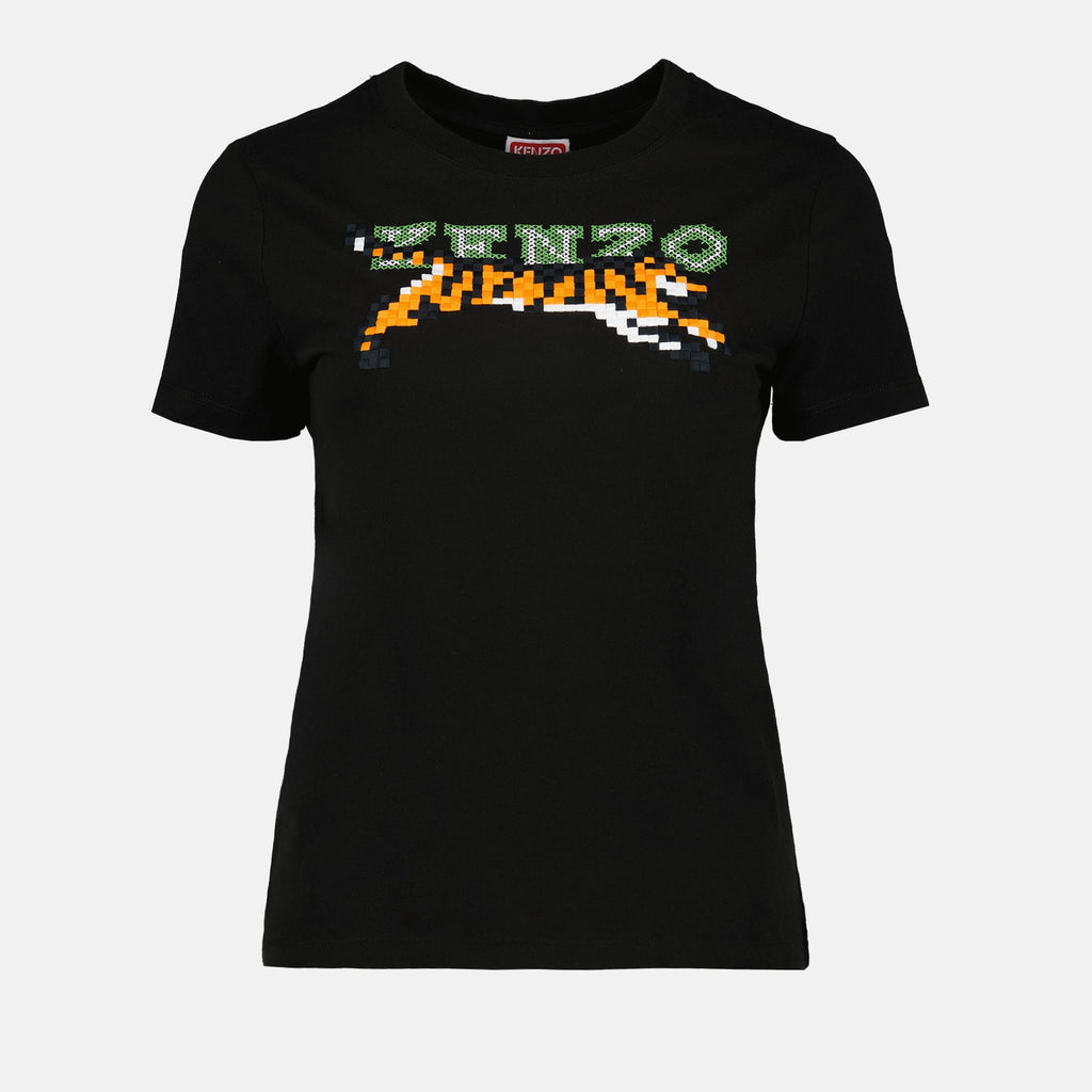 Camisetas T-shirt Kenzo Pixels Kenzo Preto Femme