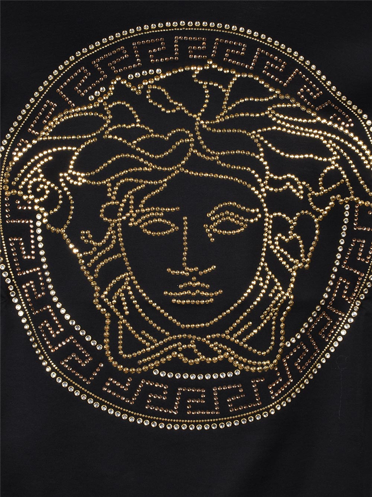 Chemises T-shirt Medusa strass Versace Noir Homme