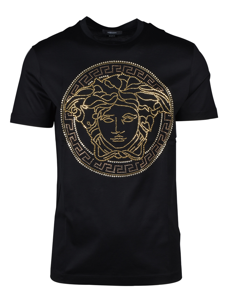 Chemises T-shirt Medusa strass Versace Noir Homme