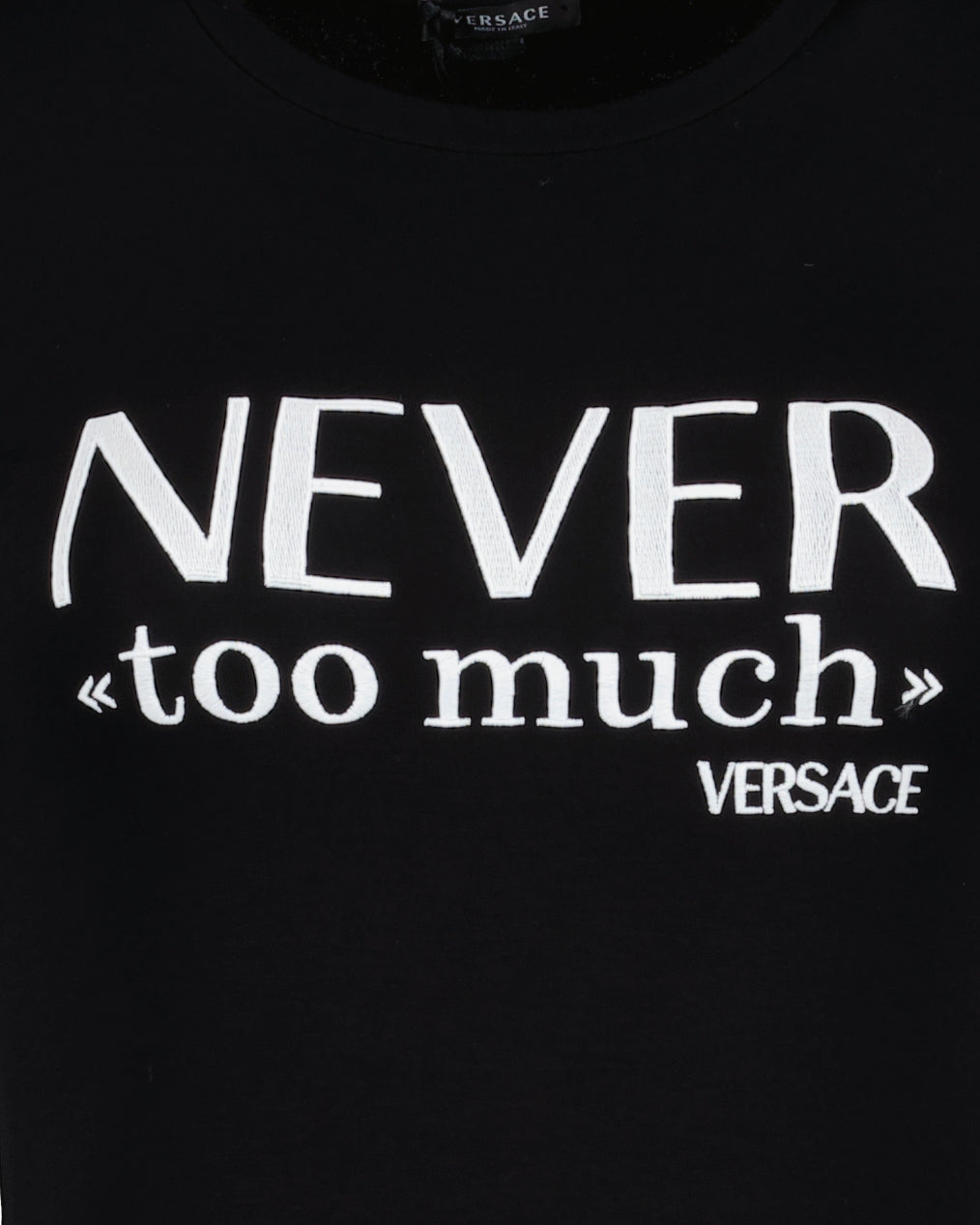 T-Shirts T-shirt Never too much Versace Schwarz Femme