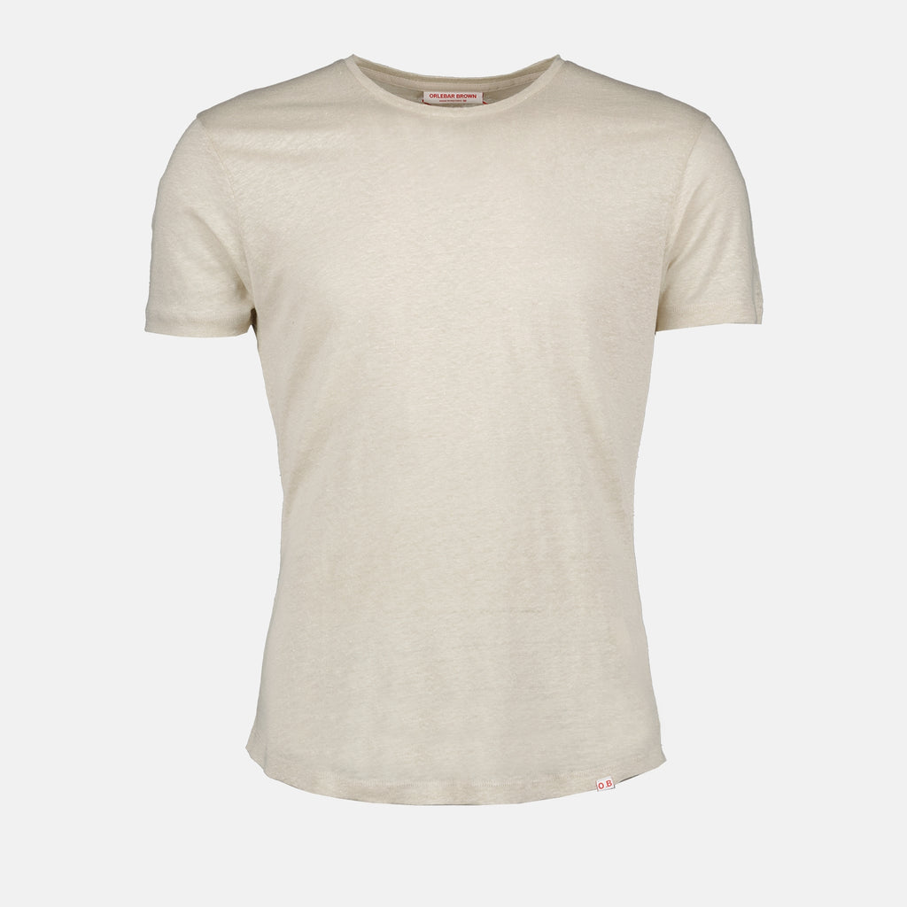 T-shirt T-shirt OB-T en lin Orlebar Brown Beige Homme
