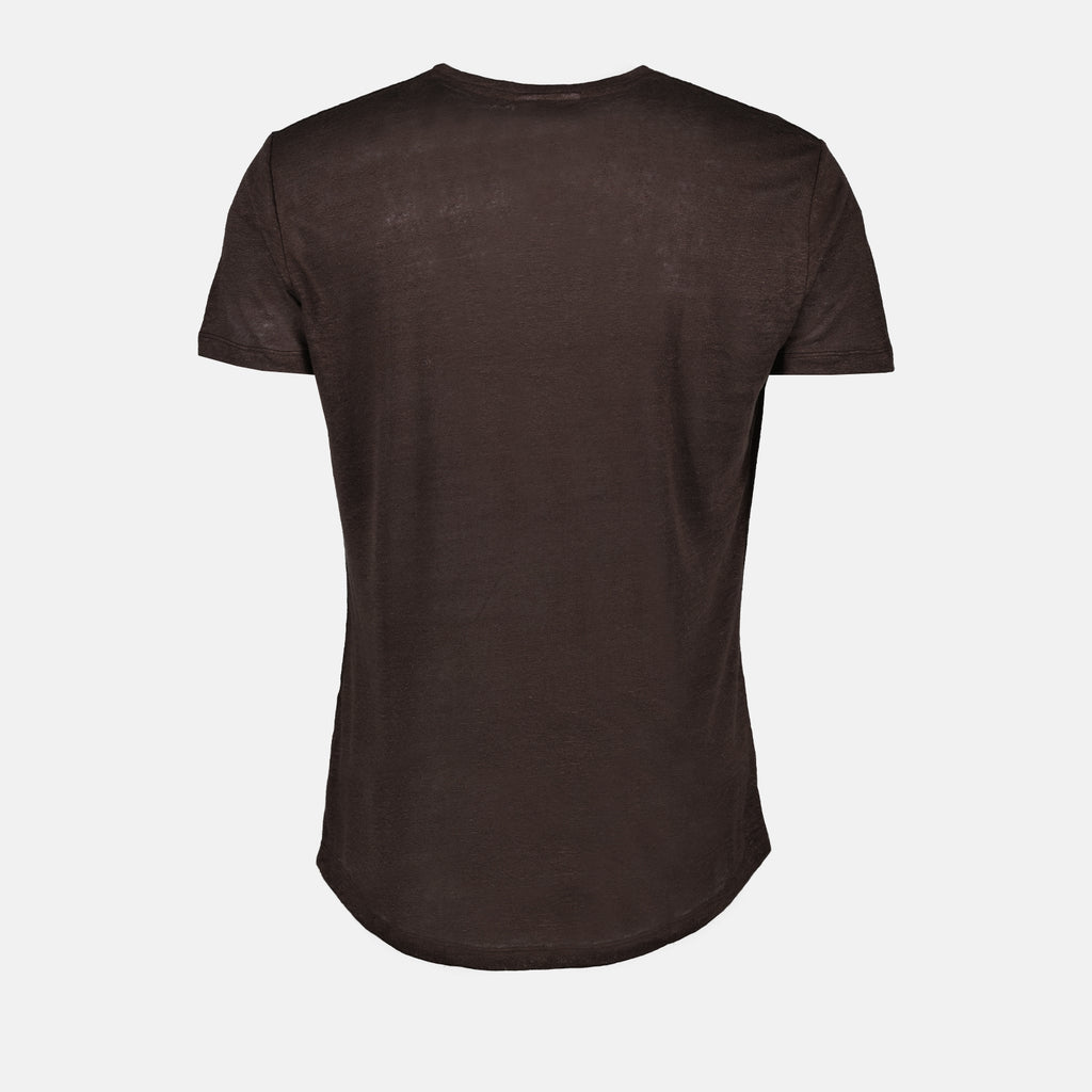 티셔츠 T-shirt OB-T en lin Orlebar Brown 갈색 Homme
