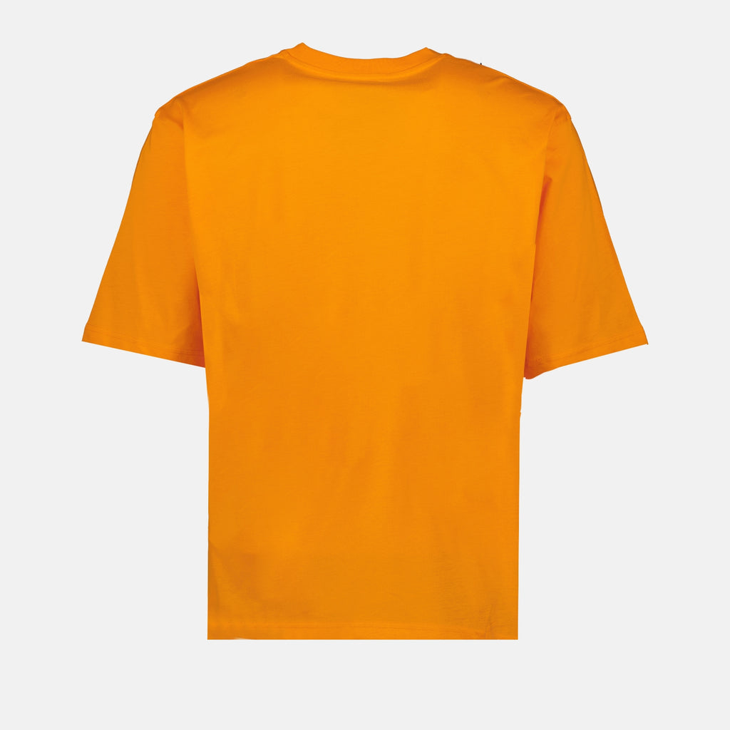 T-shirts T-shirt à logo brodé Moschino Orange Homme