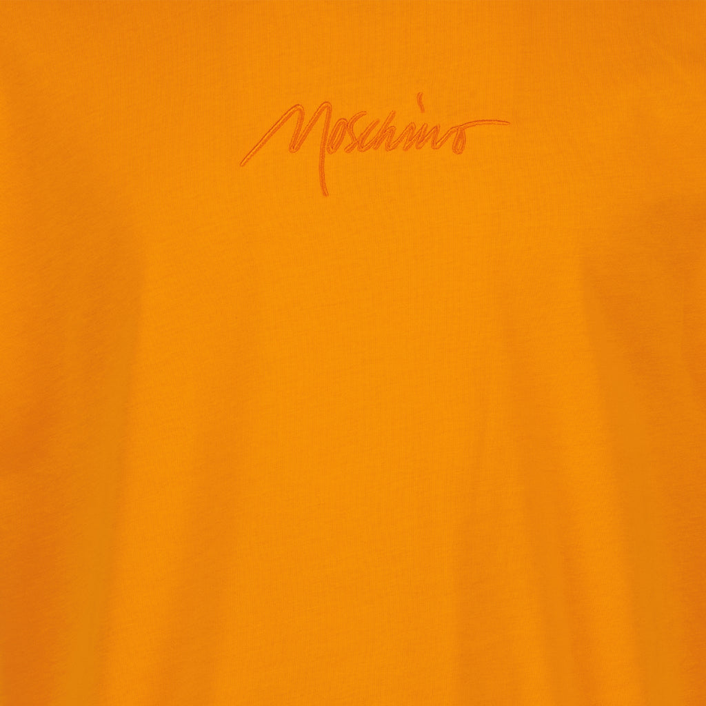 T-shirts T-shirt à logo brodé Moschino Orange Homme