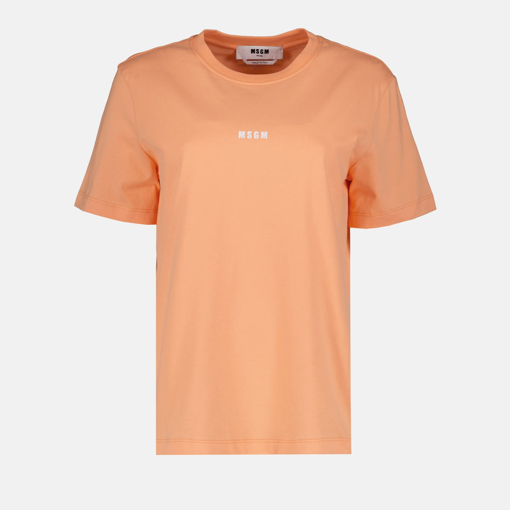 Camisetas T-shirt à logo MSGM Naranja Femme
