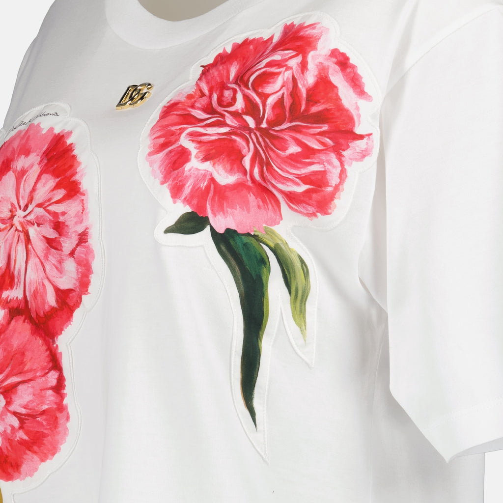 T shirt orchidée à logo
