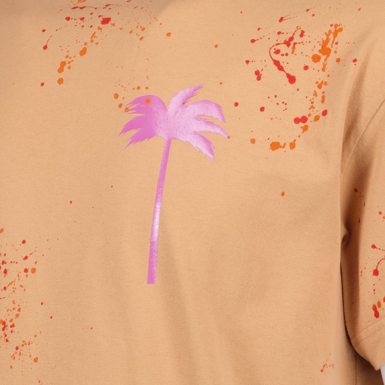 T-shirt T-shirt painted pxp Palm Angels Arancia Homme