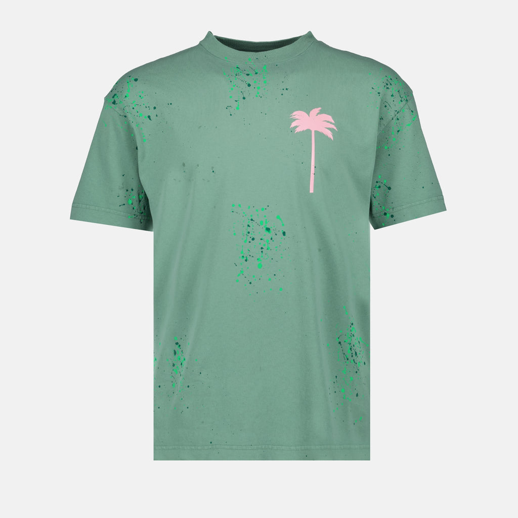 T-Shirts T-shirt painted pxp Palm Angels Grün Homme