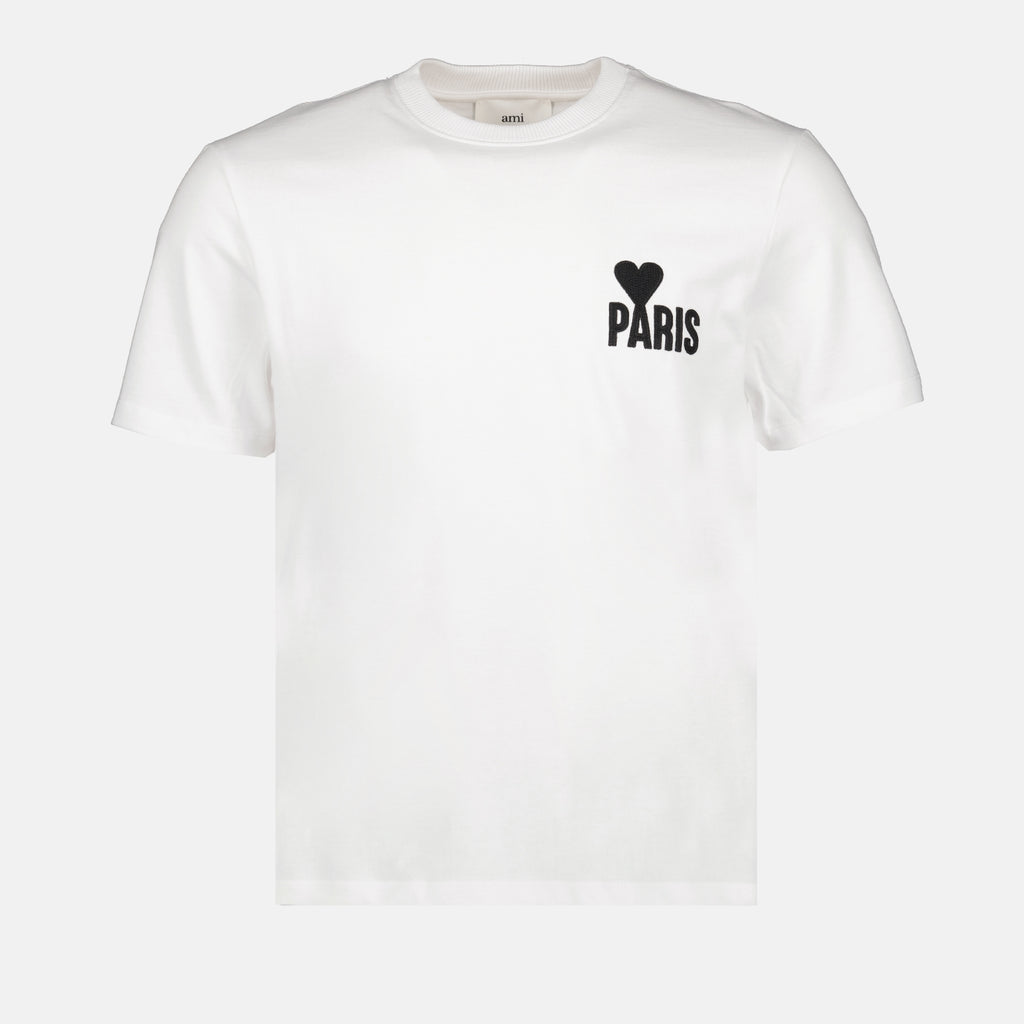 Tシャツ パリ アミ ドゥ クール Tシャツ Ami PARIS 白 ユニセックス
