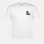 Tシャツ パリ アミ ドゥ クール Tシャツ Ami PARIS 白 ユニセックス