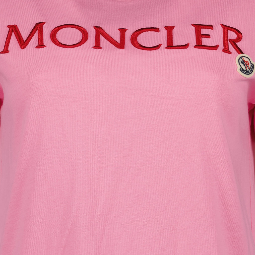 T-shirts T-shirt à logo Moncler Rose Femme
