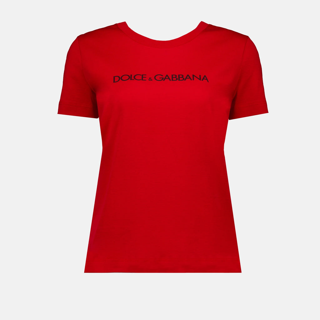 T-shirts T-shirt à logo Dolce & Gabbana Rouge Femme