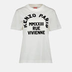 Camisetas T-shirt Rue Vivienne Kenzo Branco Femme
