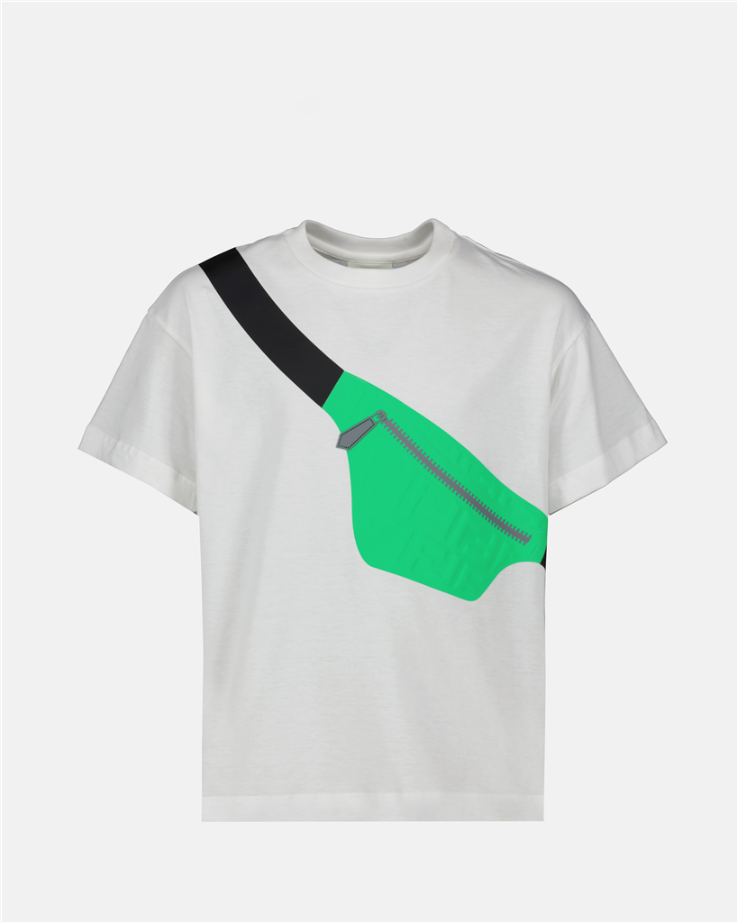 Vêtements T-shirt à imprimé sac banane Fendi Vert Enfants
