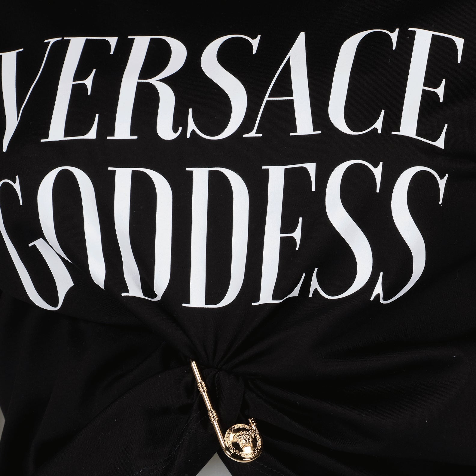 T-shirt T-shirt Safety Pin Versace Nero Femme