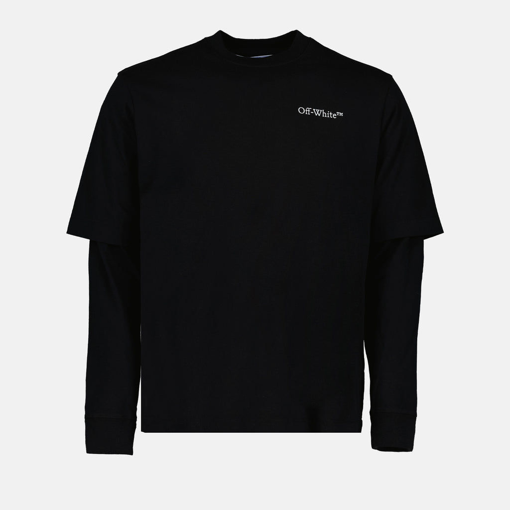 스웨트셔츠 T-shirt superposé Off-White 검은색 Homme